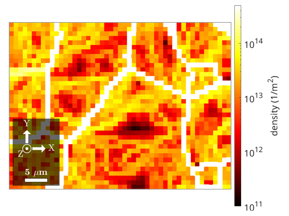 Mapping dislocation density